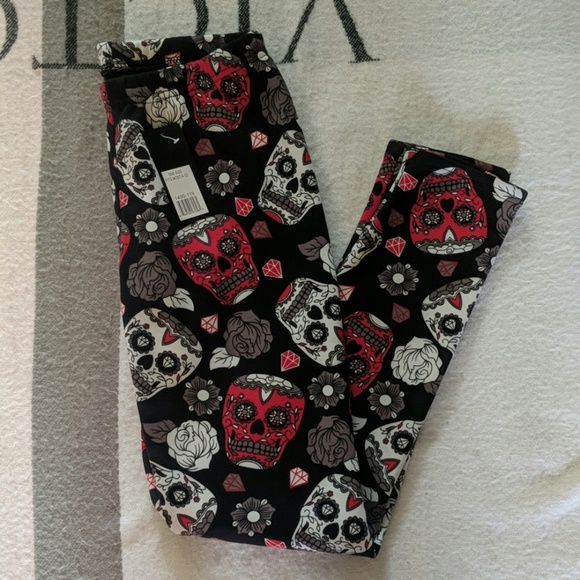 Just Cozy Pants - Fleece Sugarskull Leggings